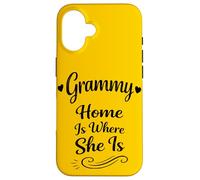 Custodia per iPhone 16 Grammy Casa è dove lei è - orgoglioso amorevole famiglia nonna