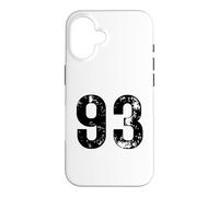 Custodia per iPhone 16 Grande numero 93 per 93° compleanno novantatré anni 1993