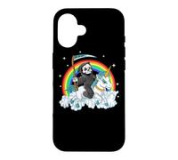 Custodia per iPhone 16 Grim Reaper Riding Unicorn | Aesthetic Pastel Goth Girls