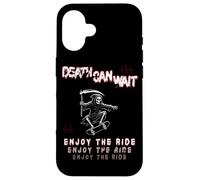 Custodia per iPhone 16 Grim Reaper Skateboard Skater Streetwear
