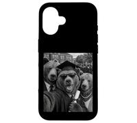 Custodia per iPhone 16 Grizzlies Laurea Selfie Class Divertente Mamma Papà Orsi Grad