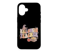Custodia per iPhone 16 Groovy Retro Witch Hat Fall Halloween Teacher