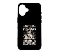 Custodia per iPhone 16 Gruppo Progetti Esperienza Traumatica Umorismo gatto