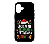 Custodia per iPhone 16 Guardami mentre sono tutta festosa e un Natale merdamente divertente