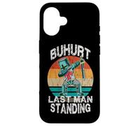 Custodia per iPhone 16 Guerriero medievale vintage Buhurt pieno contatto