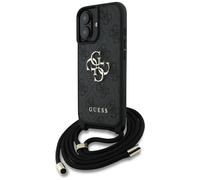 Custodia per iPhone 16 Guess 4G con logo grande, colore nero