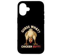 Custodia per iPhone 16 Guess What Chicken Butt Meme Funny Chicken Farmer