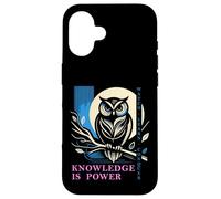 Custodia per iPhone 16 Gufo - Knowledge is Power - Wisdom Owl Design