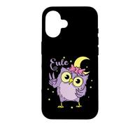 Custodia per iPhone 16 Gufo Tipo di sonno Notte Luna attiva Asterisco Donne