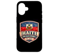 Custodia per iPhone 16 Haiti Prima Repubblica Nera dal 1804 Bandiera Haitiana Day Pride