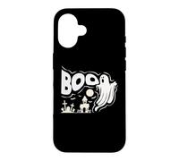 Custodia per iPhone 16 Halloween Boo Fantasmi Trick Treat