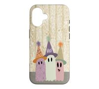Custodia per iPhone 16 Halloween Tre Fantasmi Divertimento