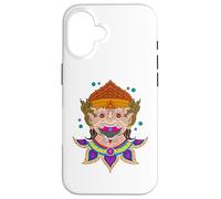 Custodia per iPhone 16 Hanuman Dio scimmia indù
