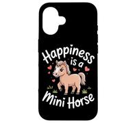 Custodia per iPhone 16 Happiness is a mini cavallo pony amante miniatura cavallo ragazze
