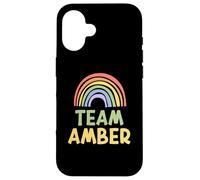 Custodia per iPhone 16 Happy Colorful Team Amber Rainbow Pride Green Yellow