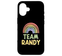 Custodia per iPhone 16 Happy Colorful Team Randy Rainbow Pride Green Yellow
