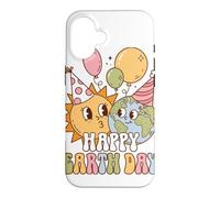 Custodia per iPhone 16 Happy Earth Day Planet Birthday Party Celebration