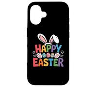 Custodia per iPhone 16 Happy Easter Day Girls Boys Easter, Funny Bunny Eggs