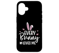 Custodia per iPhone 16 Happy Easter Every Bunny Sign Every Bunny Loves Me Chicks