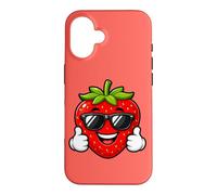 Custodia per iPhone 16 Happy Strawberry Pollice Up Summer Cool Vibes