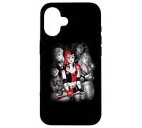 Custodia per iPhone 16 Harley Quinn Bad Gals Black & White