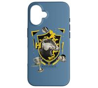 Custodia per iPhone 16 Harry Potter Hufflepuff Magicial Mischief Level Up Crest