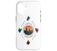 Custodia per iPhone 16 Harry Potter Magical Creatures Diamond Hogwarts Center
