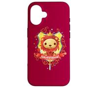 Custodia per iPhone 16 Harry Potter Watercolor Gryffindor Crest