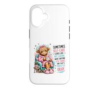 Custodia per iPhone 16 Highland Cow Cura di sé Non preoccuparsi di ciò che qualcuno pensa