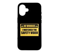 Custodia per iPhone 16 Ho guardato il video di sicurezza lavoro Sarcasmo Lavoro divertente