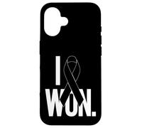 Custodia per iPhone 16 Ho indossato la consapevolezza del melanoma del nastro nero