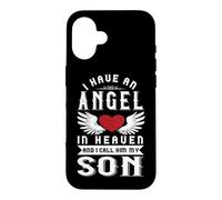 Custodia per iPhone 16 Ho un angelo in cielo e lo chiamo mio figlio ricordo
