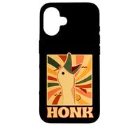 Custodia per iPhone 16 Honk goose - Divertente retro Duck chicken meme Idea