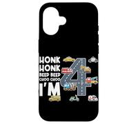 Custodia per iPhone 16 Honk Honk Beep Beep Choo Choo Compio 4 anni