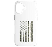 Custodia per iPhone 16 Hormuz Patrol American Flag Camouflage USA Distressed