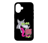 Custodia per iPhone 16 "Howling Wolf" Retro Biker Lowbrow Wolves Rockabilly 50s