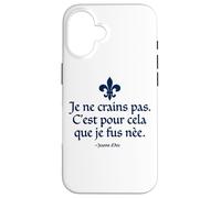 Custodia per iPhone 16 I Am Not Afraid I Was Nat To Do This Joan of Arc Navy Ink
