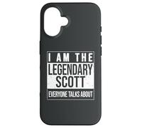Custodia per iPhone 16 I am the leggendary shirt, idea regalo per Scott