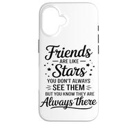 Custodia per iPhone 16 I Buoni Amici Sono Come Le Stelle Amicizia Amici Solidali