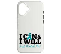 Custodia per iPhone 16 I Can & I Will Beat Ovarian Cancer Warrior Just Watch Me