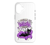 Custodia per iPhone 16 I Dream of Witchy Things Gatto Nero Strega Halloween
