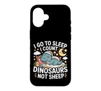 Custodia per iPhone 16 I Go To Sleep I Count Dinosaurs Not Sheep Sogni