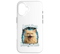 Custodia per iPhone 16 I Got That Dawg In Me Cat Shirt Funny Angry Tabby Maine Coon