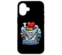 Custodia per iPhone 16 I Heart The Swirl Funny Storm Chaser