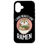 Custodia per iPhone 16 I Just Really Love Ramen Sparrow Noodles Bowl Cup Soup Japan