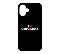 Custodia per iPhone 16 I Love Chickens