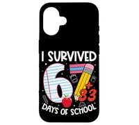 Custodia per iPhone 16 I Survived 67 + 33 Days School Kids Funny 100th Day School