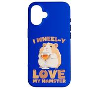 Custodia per iPhone 16 I Wheel-y Love My Hamster Funny Pet Roditore Proprietario