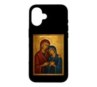 Custodia per iPhone 16 Icona cattolica ortodossa di Sant'Anna e Maria Madre di Dio