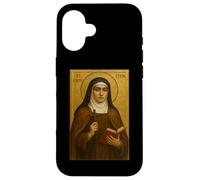 Custodia per iPhone 16 Icona cattolica romana di Santa Edith Stein